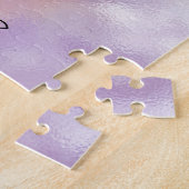 Gold Glitter Dream Big Unicorn Gepersonaliseerde n Legpuzzel (Zijkant)