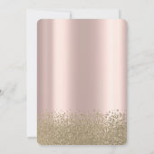 Gold Glitter Dress, Diamonds Roos Gold Sweet 17 Kaart (Achterkant)