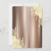 Gold Glitter Drift Balloons Bruin Pensioen Kaart (Achterkant)
