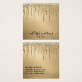 Gold Glitter Drift Ketting Display Kaart (Voorkant /achterkant)