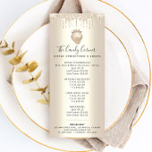 Gold Glitter Drift Strawberry Dessert Menu