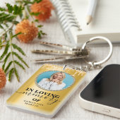 Gold Glitter drijft herinneringen in het geheugen Sleutelhanger (Voorkant Rechts)