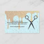 Gold Glitter Drip | Gespikkelde achtergrond Visitekaartje (Achterkant)