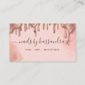 Gold Glitter Drip Glam Nail Art Manicure Salon Visitekaartje (Voorkant)