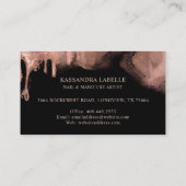 Gold Glitter Drip Glam Nail Art Manicure Salon Visitekaartje (Achterkant)