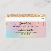 Gold Glitter Drip Ombre Loyalty Visitekaartje (Achterkant)