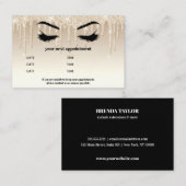 Gold Glitter Drippings Browbar Eyelash Luxury Visitekaartje (Voorkant / Achterkant)