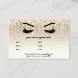 Gold Glitter Drippings Browbar Eyelash Luxury Visitekaartje
