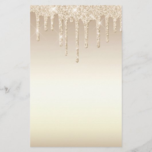 Gold Glitter Dripps EYELASH SALON SERVICE LIST Flyer (Achterkant)