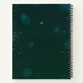 Gold Glitter Drips Balloons Green Sweet 16 Notitieboek (Achterkant)