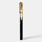 Gold Glitter Drips Black Glam Signature Case-Mate iPhone Case (Achterkant / Links)