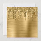 Gold Glitter Drips en Folie 60e verjaardag Kaart (Achterkant)