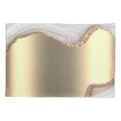 Gold Glitter Drips Pink Kussensloop (Achterkant)