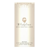 Gold Glitter Drives Menu Chocolate Dessert Sweets (Achterkant)