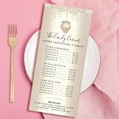 Gold Glitter Drives Menu Chocolate Dessert Sweets