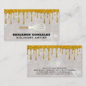 Gold Glitter Driving | Visitekaartje van whisky (Voorkant / Achterkant)