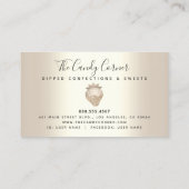 Gold Glitter druppelt aardbeienbetjes Klantenkaartje (Achterkant)