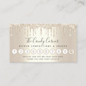 Gold Glitter druppelt aardbeienbetjes Klantenkaartje (Voorkant)