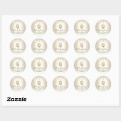 Gold Glitter druppelt aardbeienbetjes Ronde Sticker (Vel)