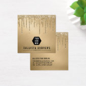 Gold Glitter druppelt Logo voor beademing Kaart (Bureau)