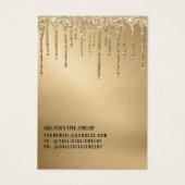 Gold Glitter druppelt Logo voor beademing Kaart (Achterkant)