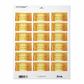 Gold glitter druppelt naam boekplaat etiket (Full Sheet)