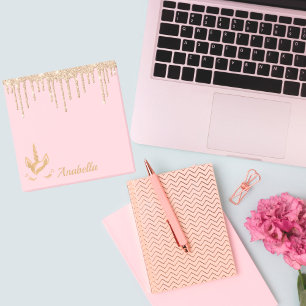 Gold Glitter druppelt roze sterren in de Unicorn Post-it® Notes