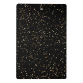 Gold Glitter Dust on Black Mini Klembord (Achterkant)