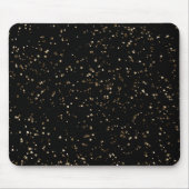 Gold Glitter Dust on Black Muismat (Voorkant)