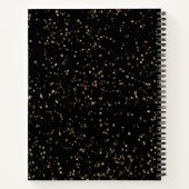 Gold Glitter Dust on Black Notitieboek (Achterkant)