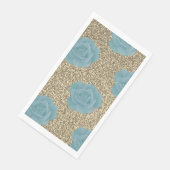 Gold Glitter Dusty Blue Roos Vrijgezellenfeest Wed Servet (Hoek)