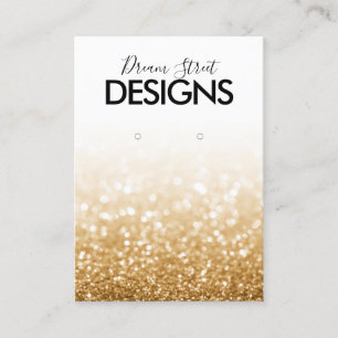 Gold Glitter Earling Display Card Visitekaartje