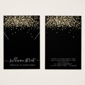 Gold Glitter Earning Ketting Display Kaart (Voorkant /achterkant)