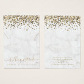 Gold Glitter Earning Ketting Display Kaart (Voorkant /achterkant)