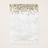 Gold Glitter Earning Ketting Display Kaart (Achterkant)