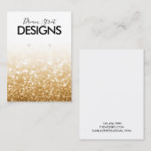 Gold Glitter Earring Display Kaart Visitekaartje (Voorkant / Achterkant)
