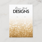 Gold Glitter Earring Display Kaart Visitekaartje (Voorkant)