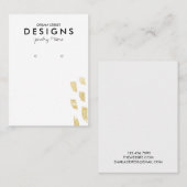 Gold Glitter Earring Display Kaart Visitekaartje (Voorkant / Achterkant)