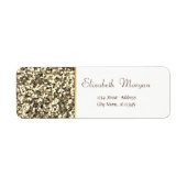Gold Glitter, eenvoudig, wit Etiket (Voorkant)