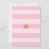 Gold Glitter Eerste Communie Uitnodiging (Achterkant)