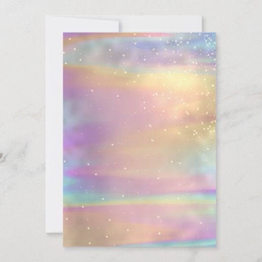 Gold Glitter Eiffel Tower Holographic Quinceañera Kaart (Achterkant)