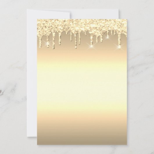 Gold Glitter Eiffel Tower, Tiara, Drives Quinceañe Kaart (Achterkant)