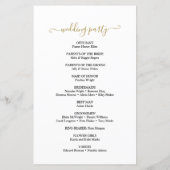 Gold Glitter Elegant Calligraphy Wedding Programme (Achterkant)