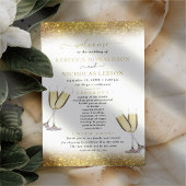 Gold Glitter Elegant Calligraphy Wedding Programme