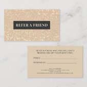 Gold Glitter Elegant Luxury Modern Aanbevelingskaartje (Voorkant / Achterkant)