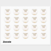 Gold Glitter Elegant Modern Hartelijk dank Ronde Sticker (Vel)