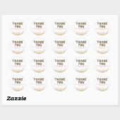 Gold Glitter Elegant Modern Hartelijk dank Ronde Sticker (Vel)