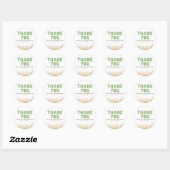 Gold Glitter Elegant Modern Hartelijk dank Ronde Sticker (Vel)