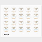 Gold Glitter Elegant Modern Hartelijk dank Ronde Sticker (Vel)