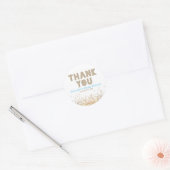 Gold Glitter Elegant Modern Hartelijk dank Ronde Sticker (Envelop)